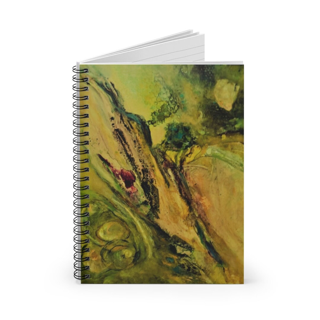 Abstract Art Spiral Notebook: Modern Green Art Print Journal - Etsy