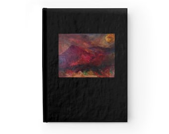 Mountain Art Hardcover Journal, Mountain Landscape Art Sketchbook, Abstract Art Blank Notebook, Nature Lover Gift, Journals and Notebooks