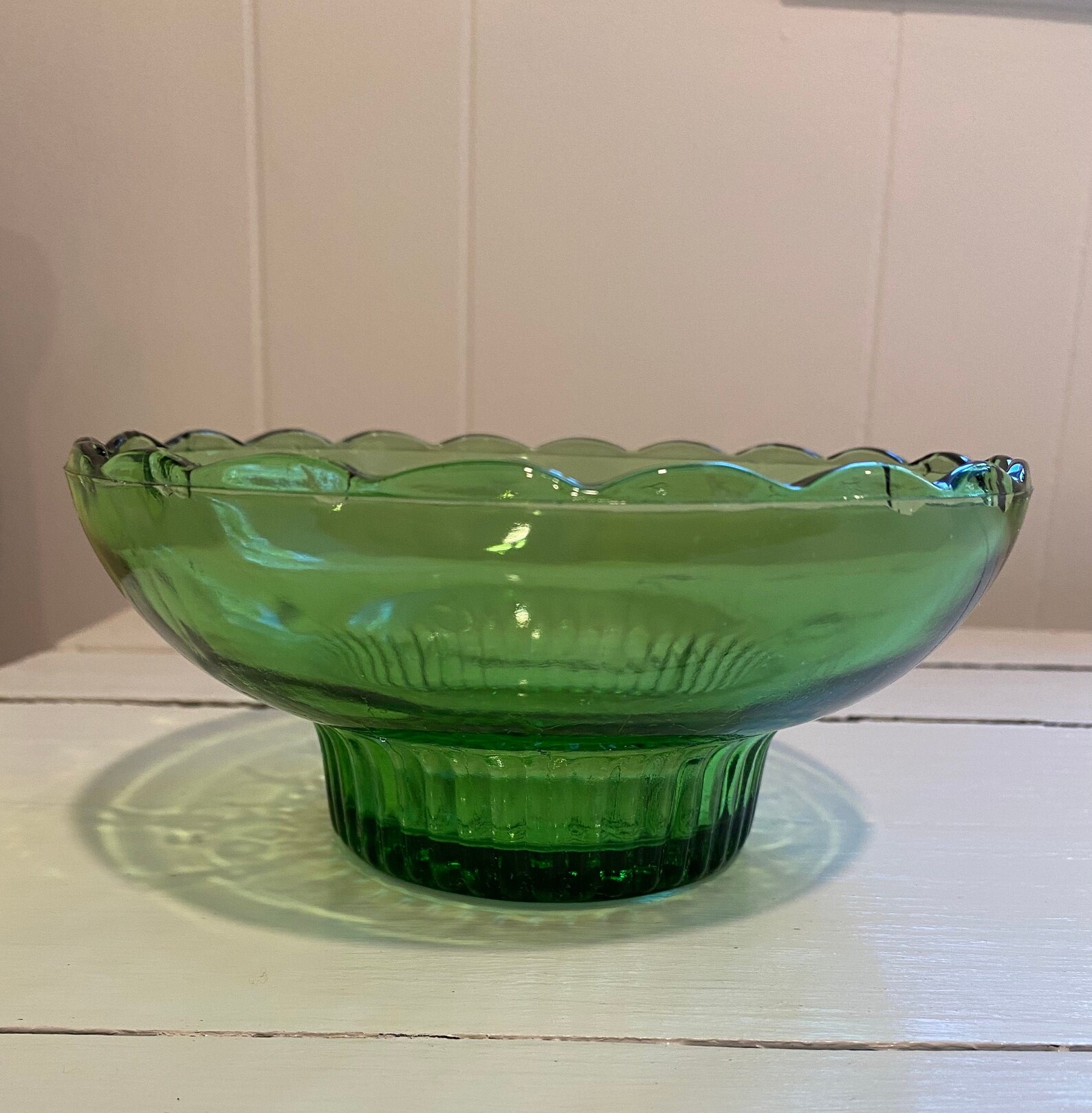 Vintage E.O. Brody Co. Cleveland Ohio Green Glass Dish Bowl Etsy