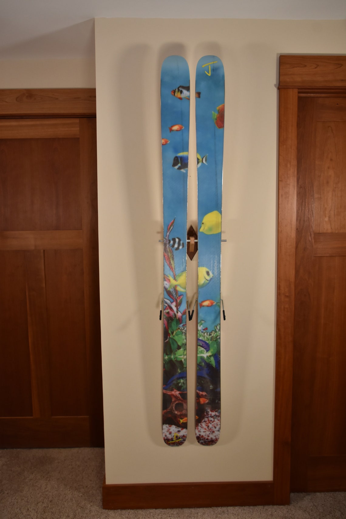 Ski Wall Mount Display Etsy
