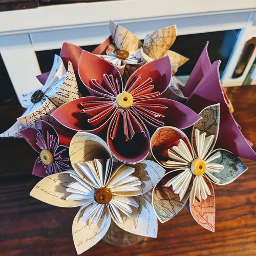 Personalised Gift Paper Flower Message Rose Personalised Etsy