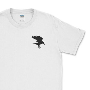KRÄHEN-T-SHIRT / Krähen-Shirt / Krähen-T-Shirt / Raben-Shirt / schwarzes Vogel-Turm-T-Shirt / Herren Damen T-Shirt