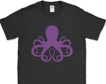 CAMISETA DE PULPO / Camiseta de pulpo / Camiseta morada de pulpo / Camiseta de calamar / Camiseta de calamar / Camiseta con animal espiritual / Camiseta para mujer y hombre