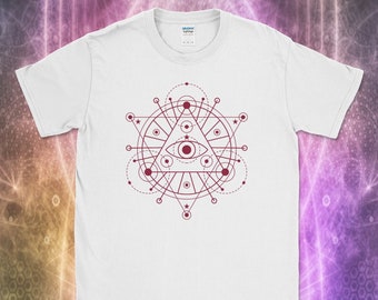 Koszulka z motywem oka / Koszulka w stylu boho / Koszulka z oczami / Odzież duchowa / Koszulka z motywem kosmosu / Koszulka z motywem nieba / Koszulka z motywem astrologii