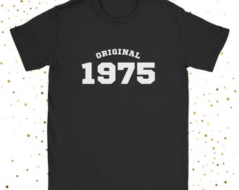 1975 T-Shirt – 50th Birthday Gift for Him | Retro Vintage Tee for Men | Funny Born in 1975 Shirt | Turning 50 Present | UK Seller