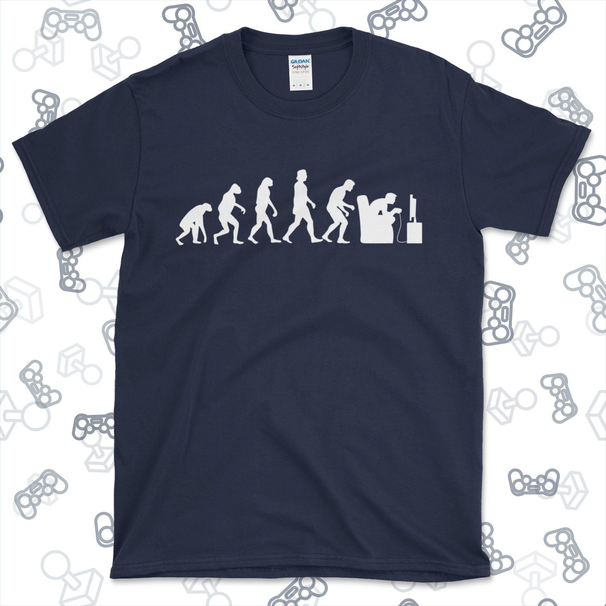 Evolution Gamer T-Shirt/Funny Gift Men’s Gaming T-Shirt Idea For Him Husband Shirt UK Christmas Present Father’s Day