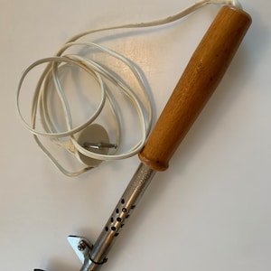 Vintage electric soldering iron intended for soldering and welding polyethylene film Made in USSR 1990