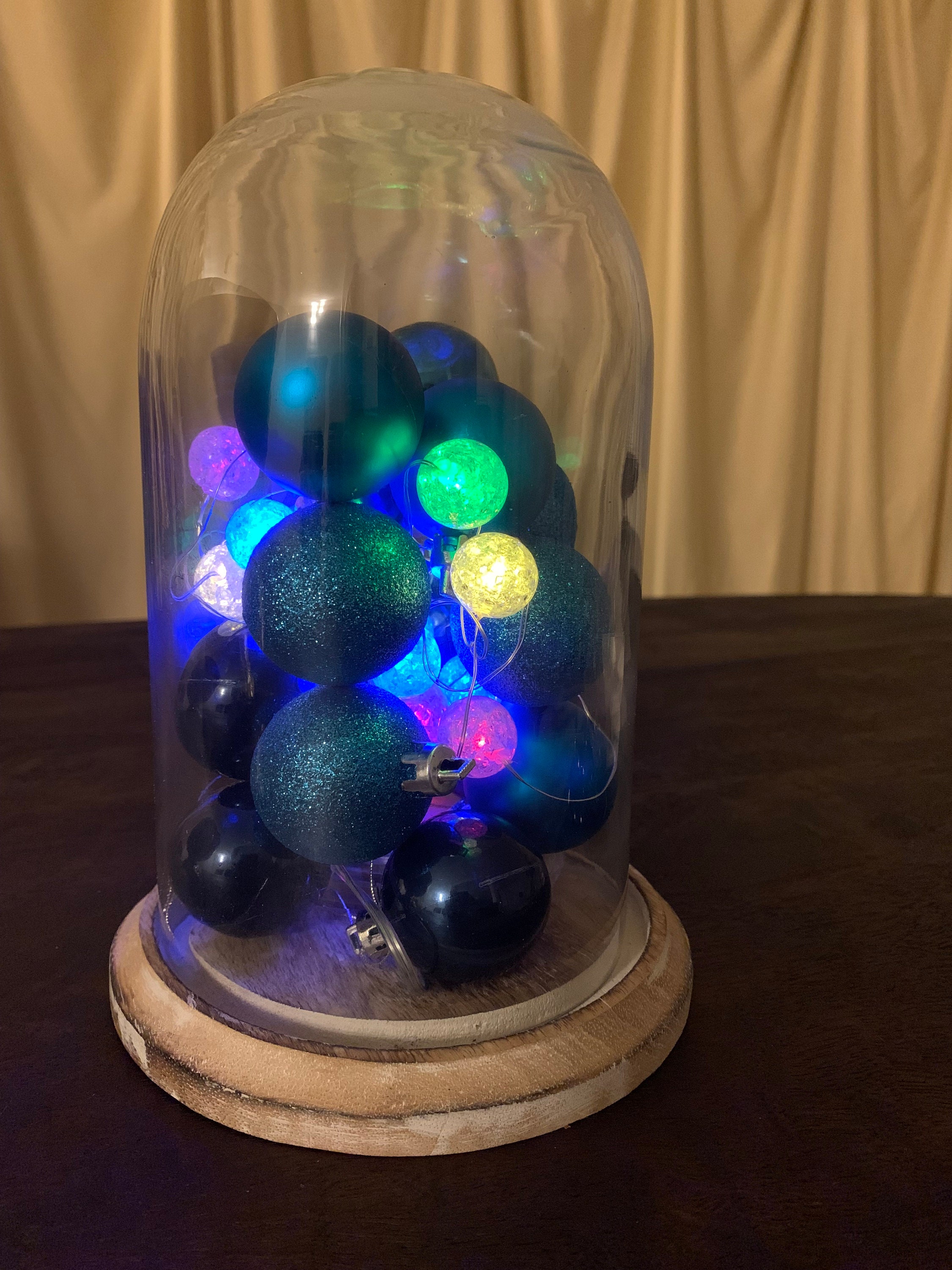 Glass Dome With Wooden Tray Glass Dome for Home Decor Large Etsy