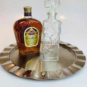 Decanter Vintage Glassware Crystal Carafe for Alcohol Cognac Whiskey Brandy Vodka Wine USSR Gift for Her Gift for HimHome Decor Glass Bottle