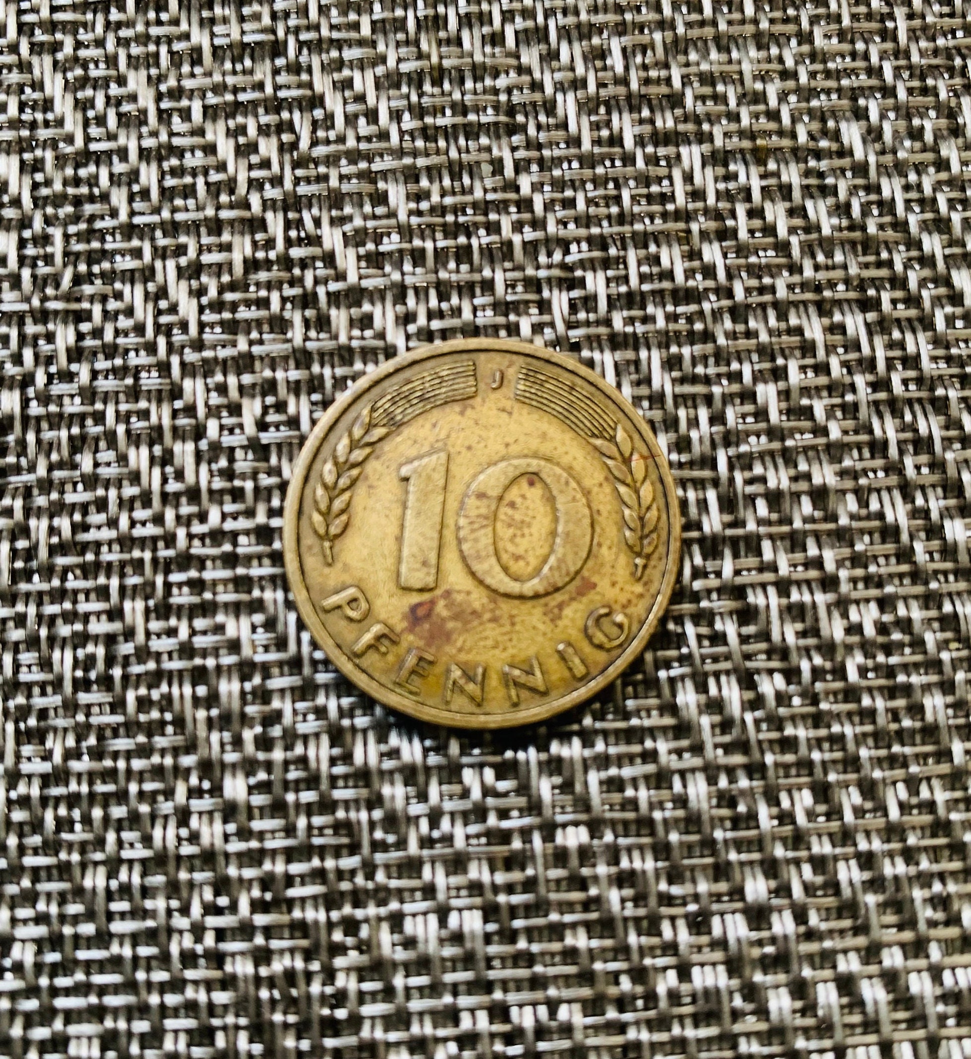 1950 J Germany 10 Pfennig Coin - Etsy