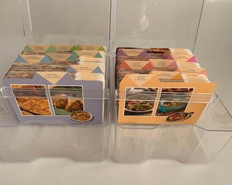Set mit 1395 Vintage-Rezeptkarten. Kochkarten in 2 Boxen. Rezepte der Weltküche in litauischer Sprache. Geschenk für den Koch