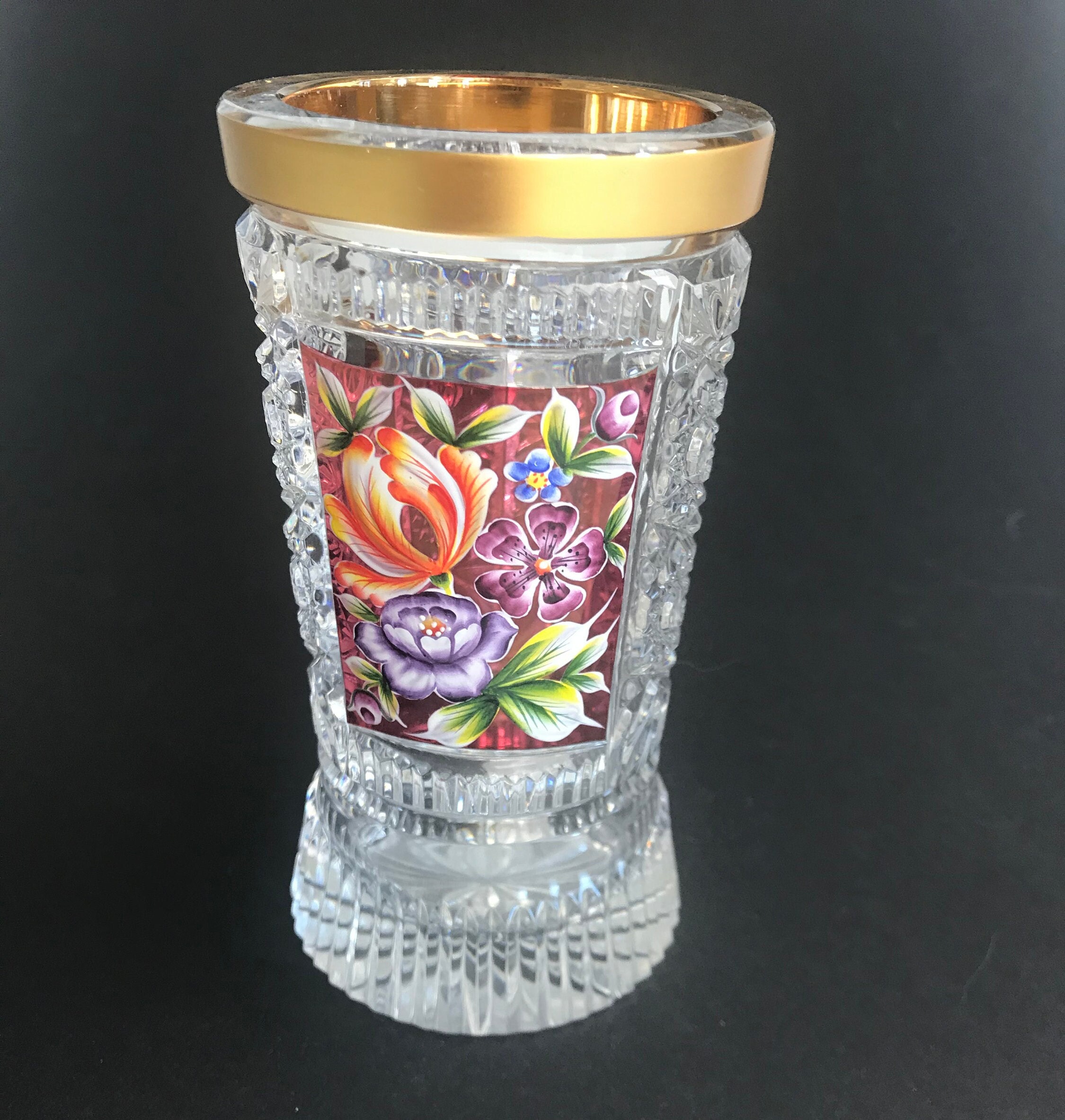 Vaso in cristallo trasparente alto 30 cm per fiori e decorazioni Design orchidea Amore eterno per la casa Bello lucido e affascinante Adatto a tutte le occasioni Perfetto come regalo
