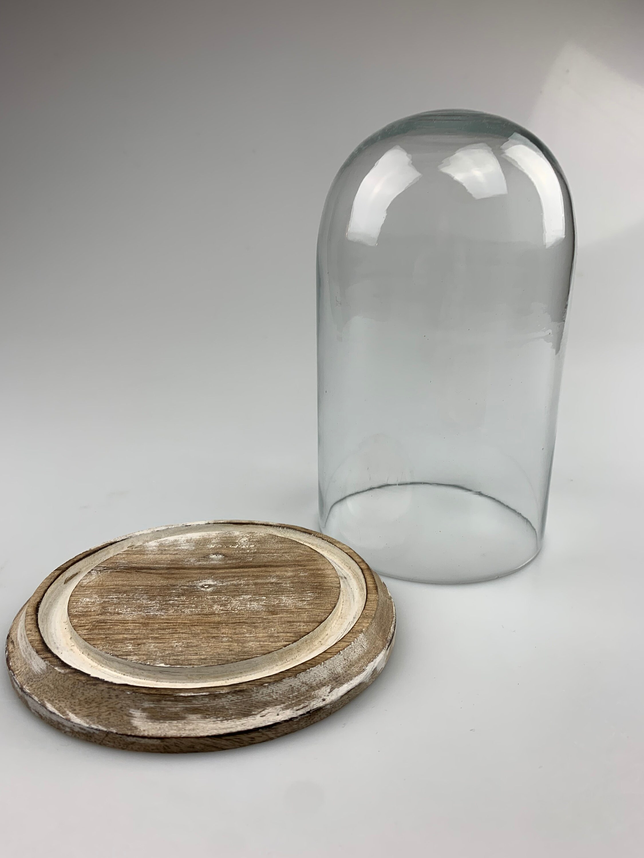 Glass Dome With Wooden Tray Glass Dome for Home Decor Large Etsy