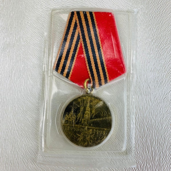 Vintage new original Soviet era medal  Anniversary medal 50 years of Victory in the Great Patriotic War 1941-1945
