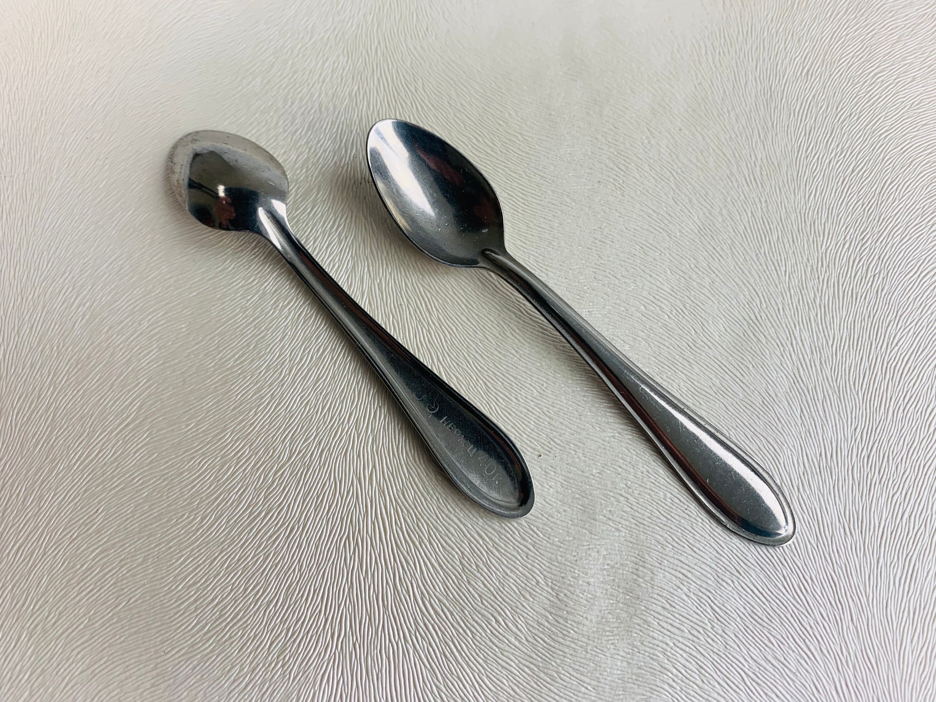 Vintage Stainless Steel 2 Teaspoons Soviet Era Cutlery Small Tea