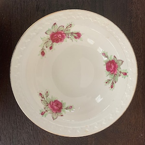 Vintage H AYNSLEY & Co Ltd Stoke on Trent Longton pink rose gold border plate Small soup plate Bone China England