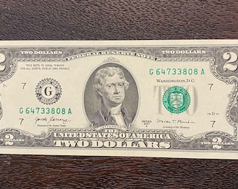 Uncirculated 2017 A Two dollar bill