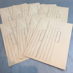Juego vintage sin usar de 8 sobres de marfil hechos en la URSS 1990