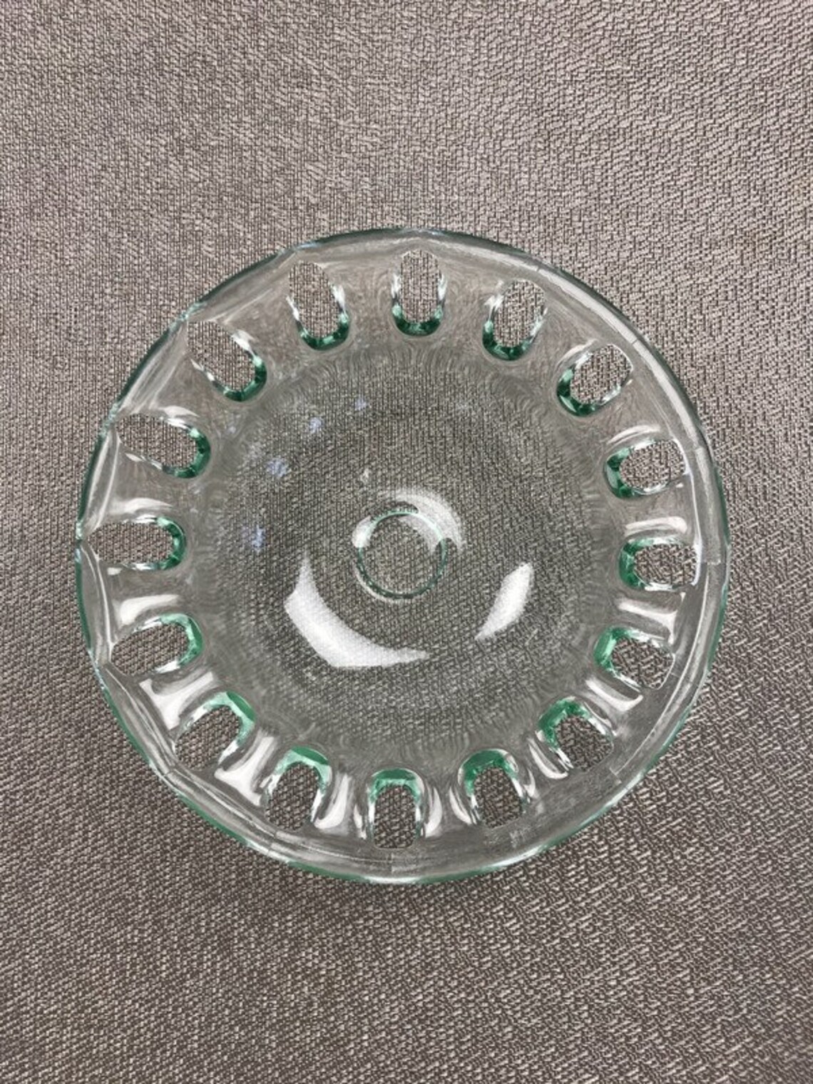 Bowl with holes Vintage glass bowl Cut glass bowl Etsy