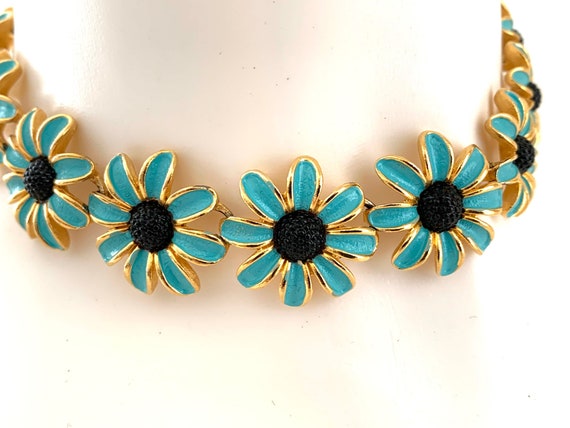 Vintage 1960 Judy Lee Necklace & Earrings set Blu… - image 2