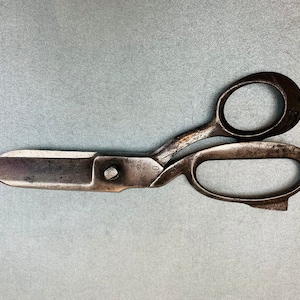 Antique large scissors TUR-BAN No 10 Tailor&#39;s scissors Old vintage sewing tool German 1930s original genuine metal scissors