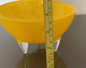 Vintage Cilla Persson for Nybro of Sweden Yellow Cased Bowl - Etsy