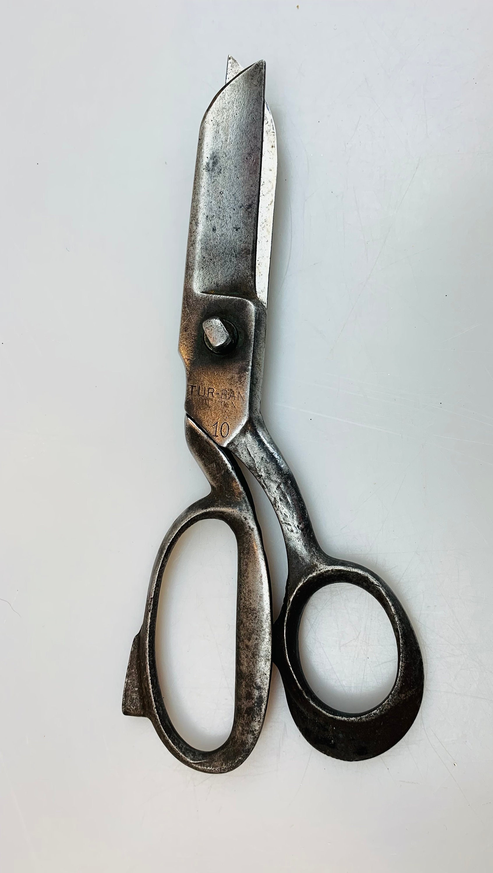 Antique Large Scissors TUR-BAN No 10 Tailor's Scissors Old Vintage