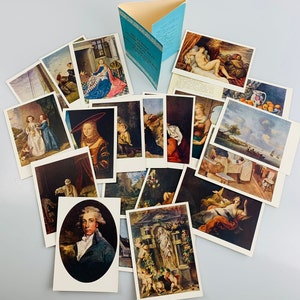 ヴィンテージ ポストカード 20 枚セット 西ヨーロッパ絵画の国立流派の傑作 エルミタージュ美術館コレクションのカード