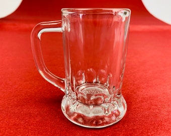 VINTAGE glassware Shot Glasses set of 6 with Mug Handles Barware: Liquor  Cordial  Mini Beer Shot Mug Shooters