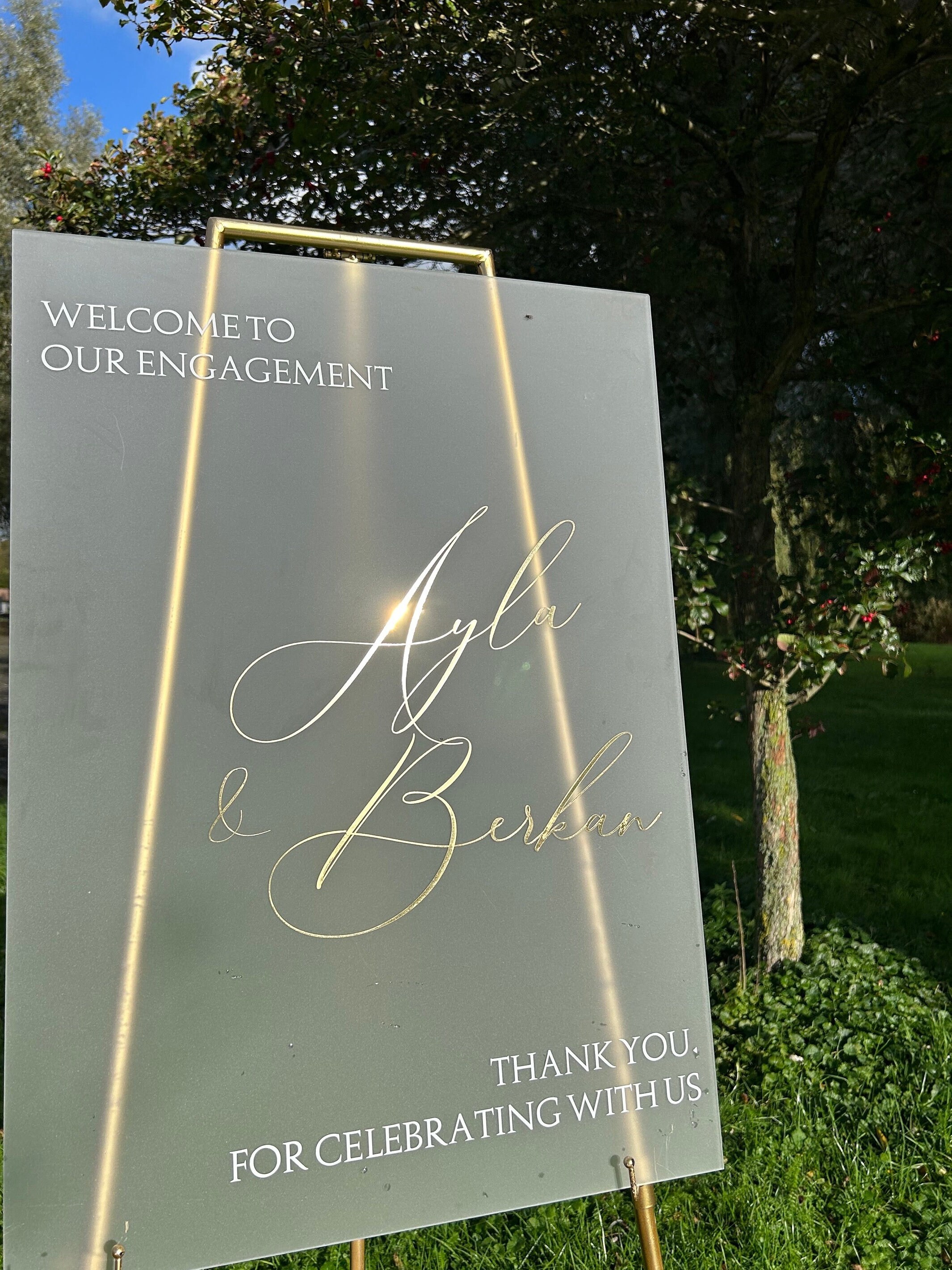 Frosted Acrylic Wedding Welcome Sign | Welcome Sign Custom Text | White ...