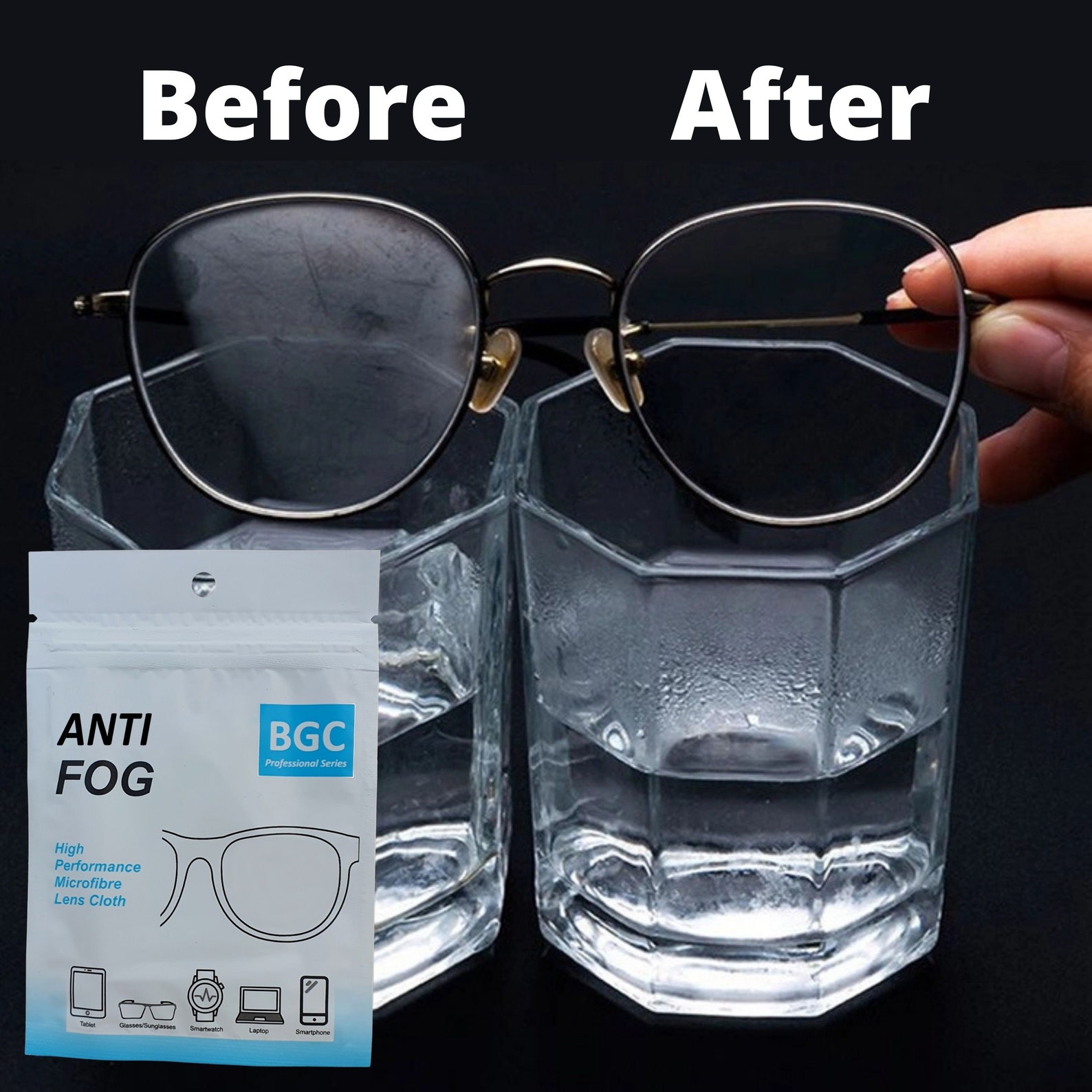 Anti Fog Wipe for Glasses. anti Fog Cloth Glasses Cleaner Etsy
