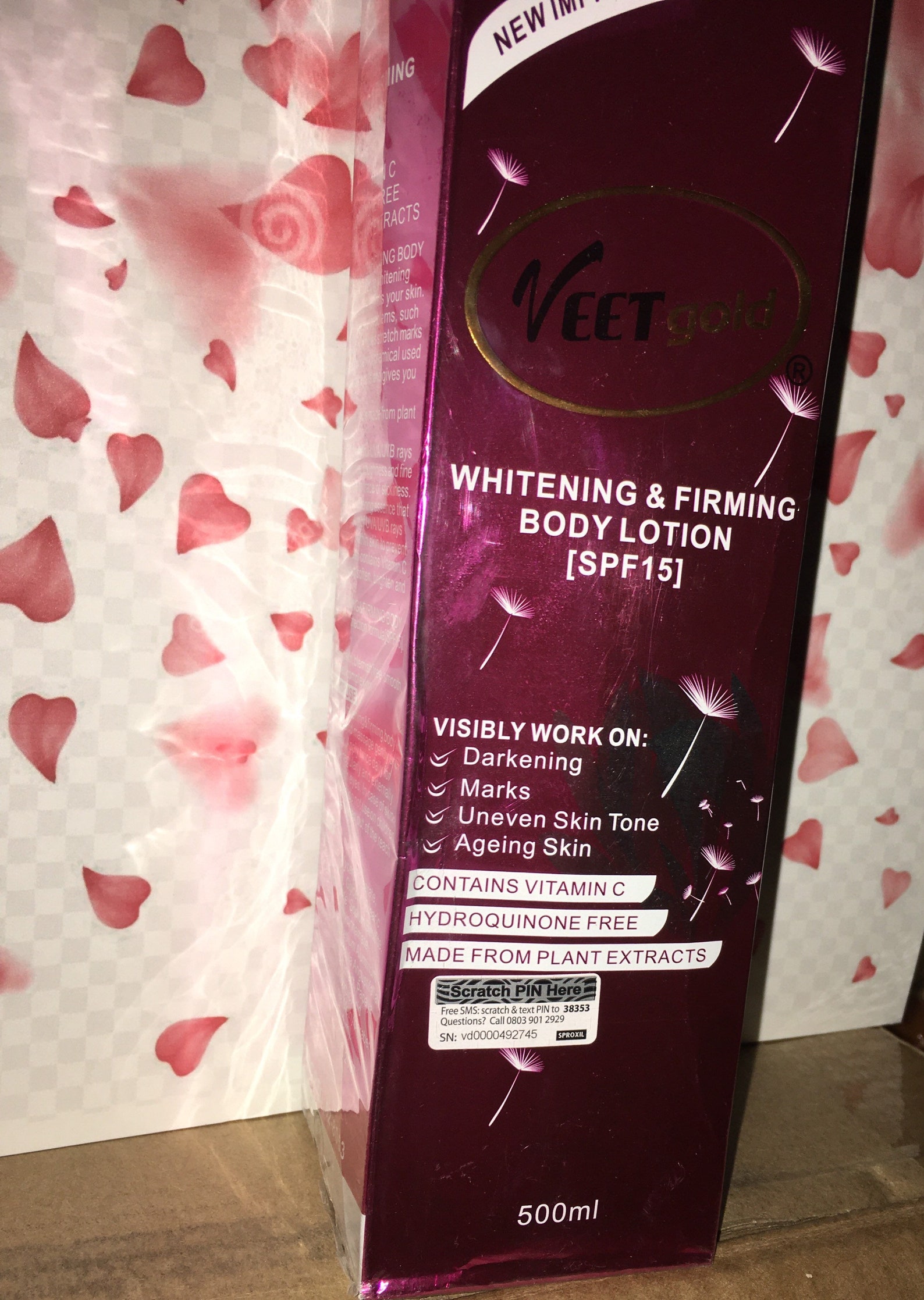 Veet gold whitening and firming body lotion with SPF15 500ml Etsy