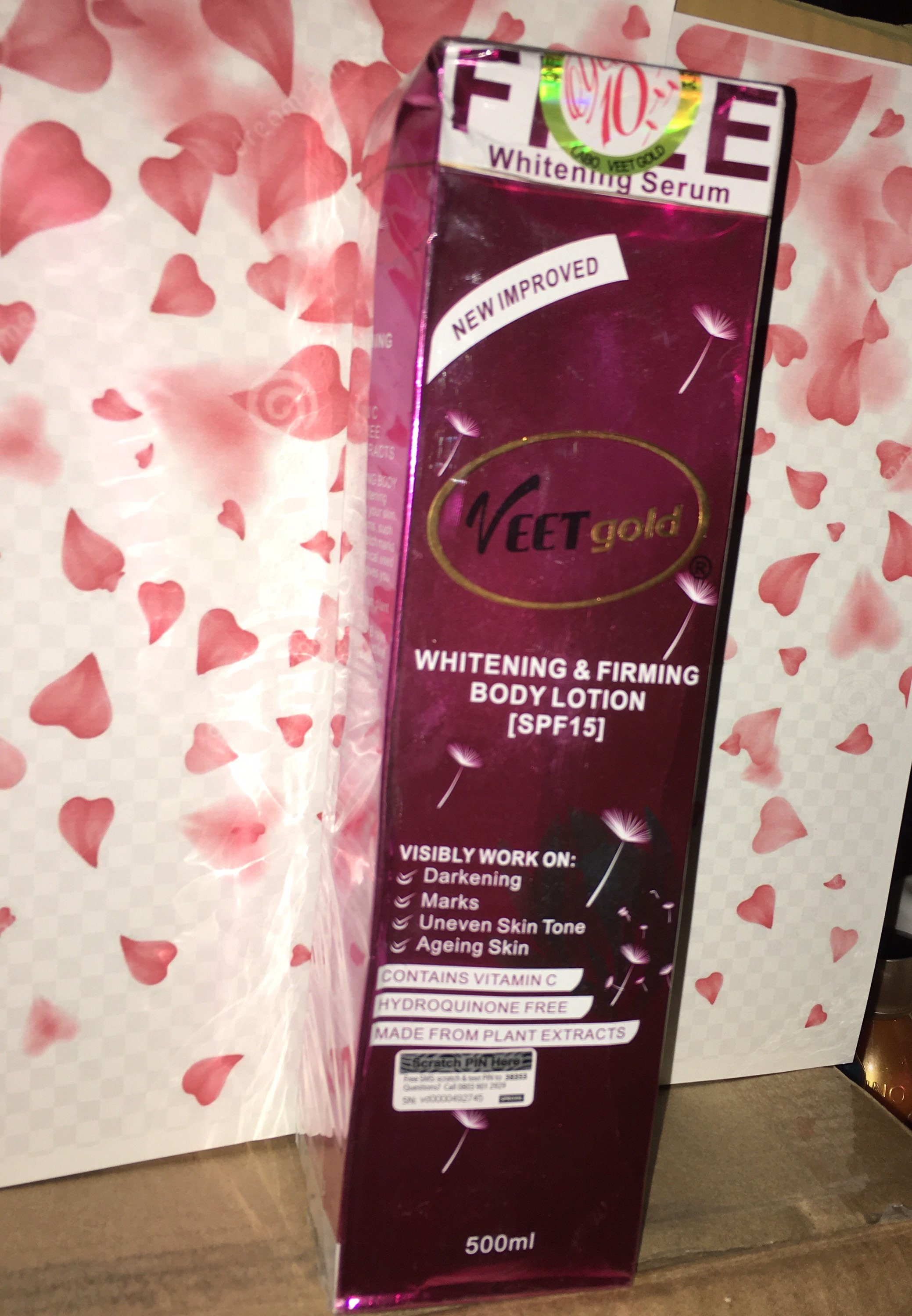 Veet gold whitening and firming body lotion with SPF15 500ml Etsy