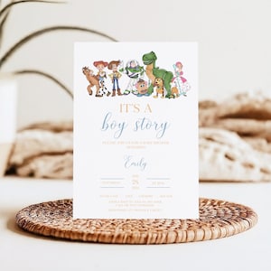 Boy Story Baby Shower Einladung, Toy Story Baby Shower