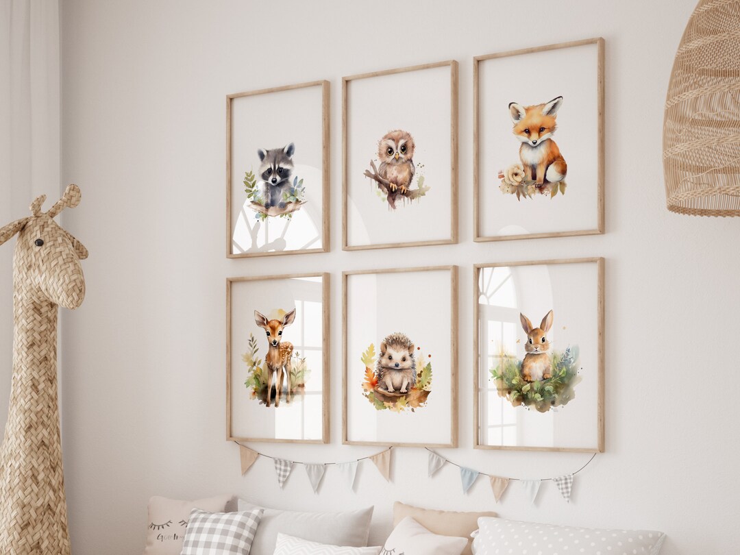 Forest Art, Forest Nursery, Fox Print Art, Nursery Decor, Nursery ...