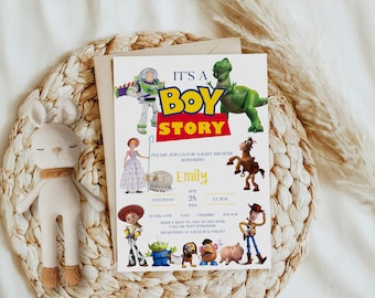 Toy Story Baby Shower Invitation: Editable Canva Template (Digital Download)