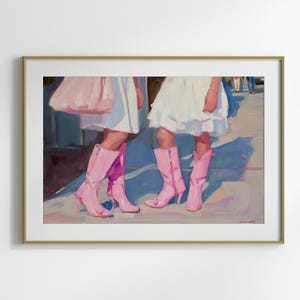 Pink Cowgirl Poster: Retro Western Art Print (Digital Download