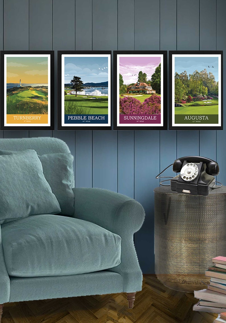 Golf Prints Any 3 for 2 St Andrews Augusta Carnoustie Pebble Beach Sawgrass Golf Pictures Golf Poster Wall Art Gift Golf Prints image 8