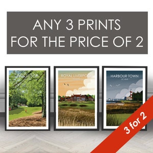 Golf Prints Any 3 for 2 St Andrews Augusta Carnoustie Pebble Beach Sawgrass Golf Pictures Golf Poster Wall Art Gift Golf Prints image 4