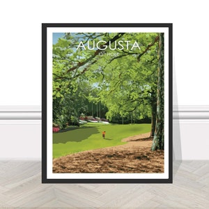 Augusta National Club 13th hole Georgia USA Masters Golf Course Golf Print Gift for Dad Golf Poster Wall Art Sport Golf Picture Golf Art