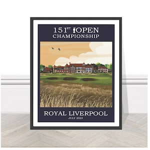 Royal Liverpool Golf Club 151° The Open Championship commemorativo Hoylake British Open Golf Stampa Poster Golf Regalo Arte murale Sport