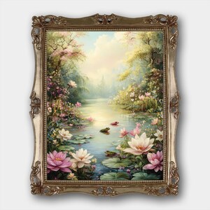 Whimsical Forest Digital Download Print Original Landscape Cottagecore Fine Art Painting Print Fairycore Bedroom Girls Decor Nature Print