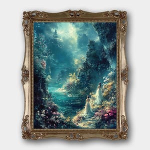 エーテルフェアリーコアデジタルダウンロードプリントオリジナル気まぐれな妖精のファインアート絵画プリントフェアリーコア寝室女の子の装飾ファンタジー印刷可能