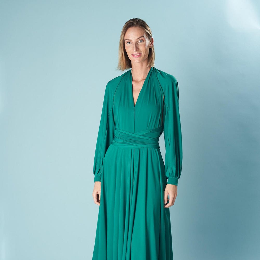 Grass Jersey Long Sleeves, Top With Long Sleeves, Accessories Dresses, Shrug Bridesmaid,Removable Sleeves Dress,Same Color Infinity Dress Startees