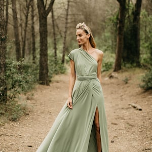 Vestidos color verde seco top