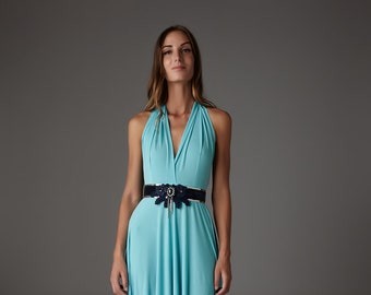 infinity dress halter Aquamarine Infinity Dress: Convertible Bridesmaid Gown, Plus Size Available