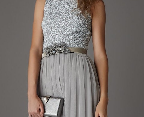 grey sash for dress Maya Soft Grey Satin Sash Belt – Maya Deluxe