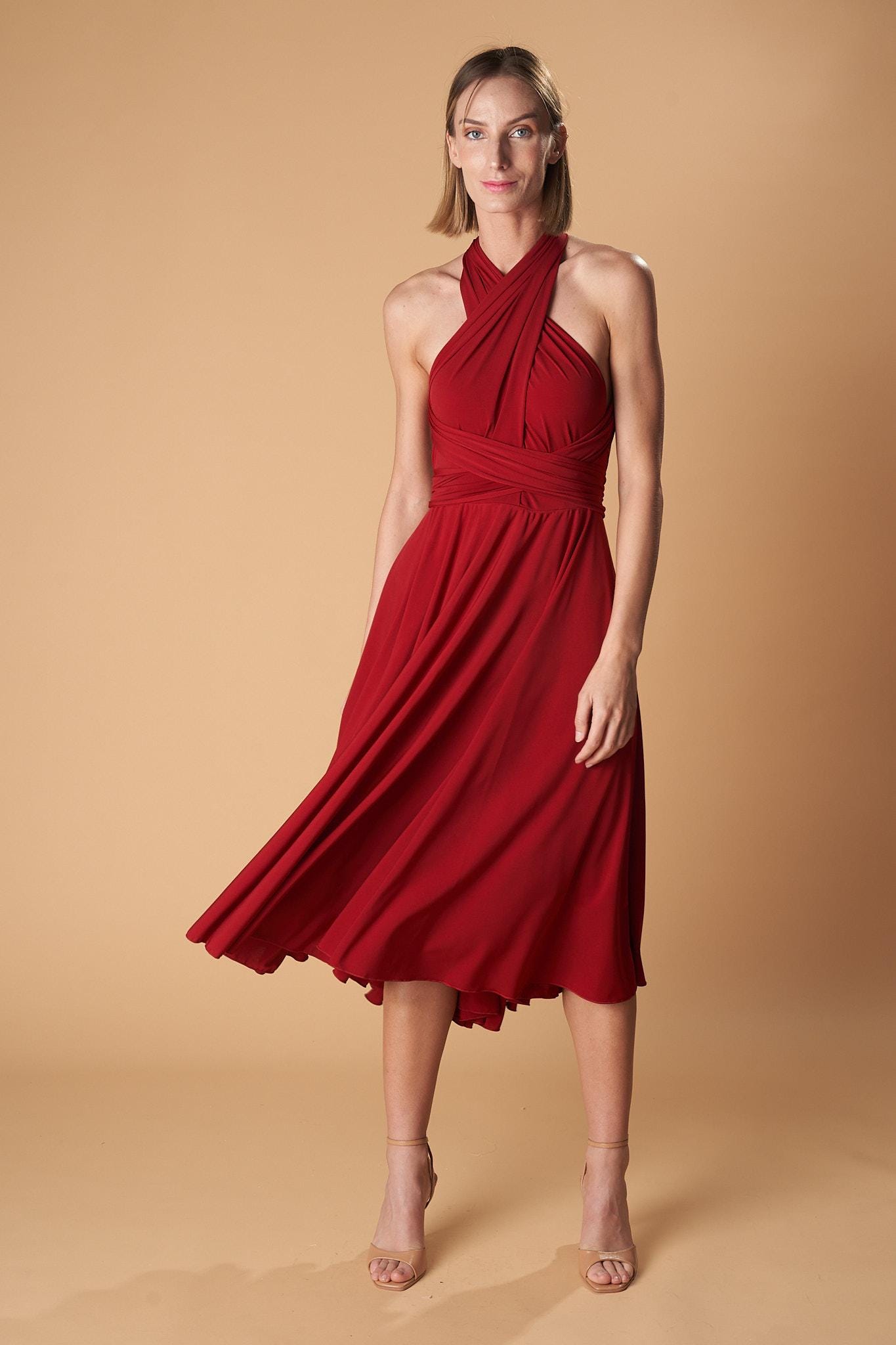 Versatile Wrap Bridesmaid Dress: 100 Styles, Soft Stretch Fabric - Etsy Australia Versatile Wrap Bridesmaid Dress: 100 Styles, Soft Stretch Fabric - Etsy Australia