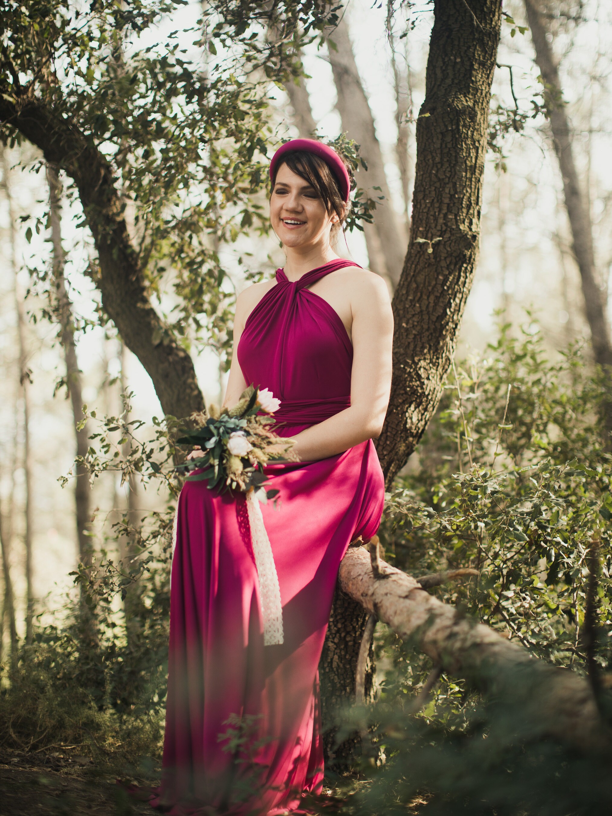 Orchid Evening Dress Orchid Party Dress Plum Infinity Dress - Etsy