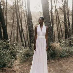 Overdress New Lace Ivory, Infinity Dress, wedding lace Overdress, Bridesmaids Overdress, Ivory Flower Lace Overdress, Romantic Overdress.. image 1